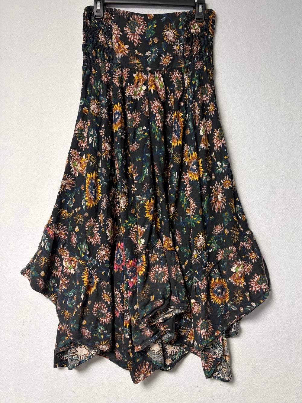 Natural Life Convertible Skirt Dress 2 in 1 Boho Floral Handkerchief Hem Size M - Picture 8 of 14